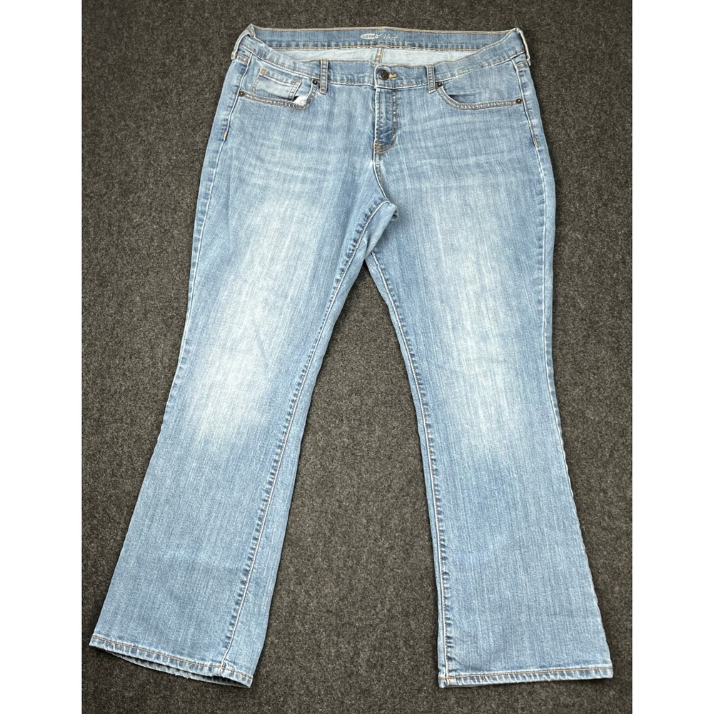 Y2K Old Navy The Flirt Bootcut Jeans Womens 16 Short Light Wash Blue Stretch